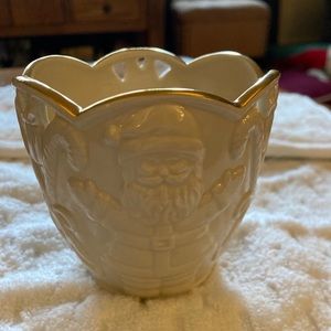 Lenox Santa Christmas votive candle holder